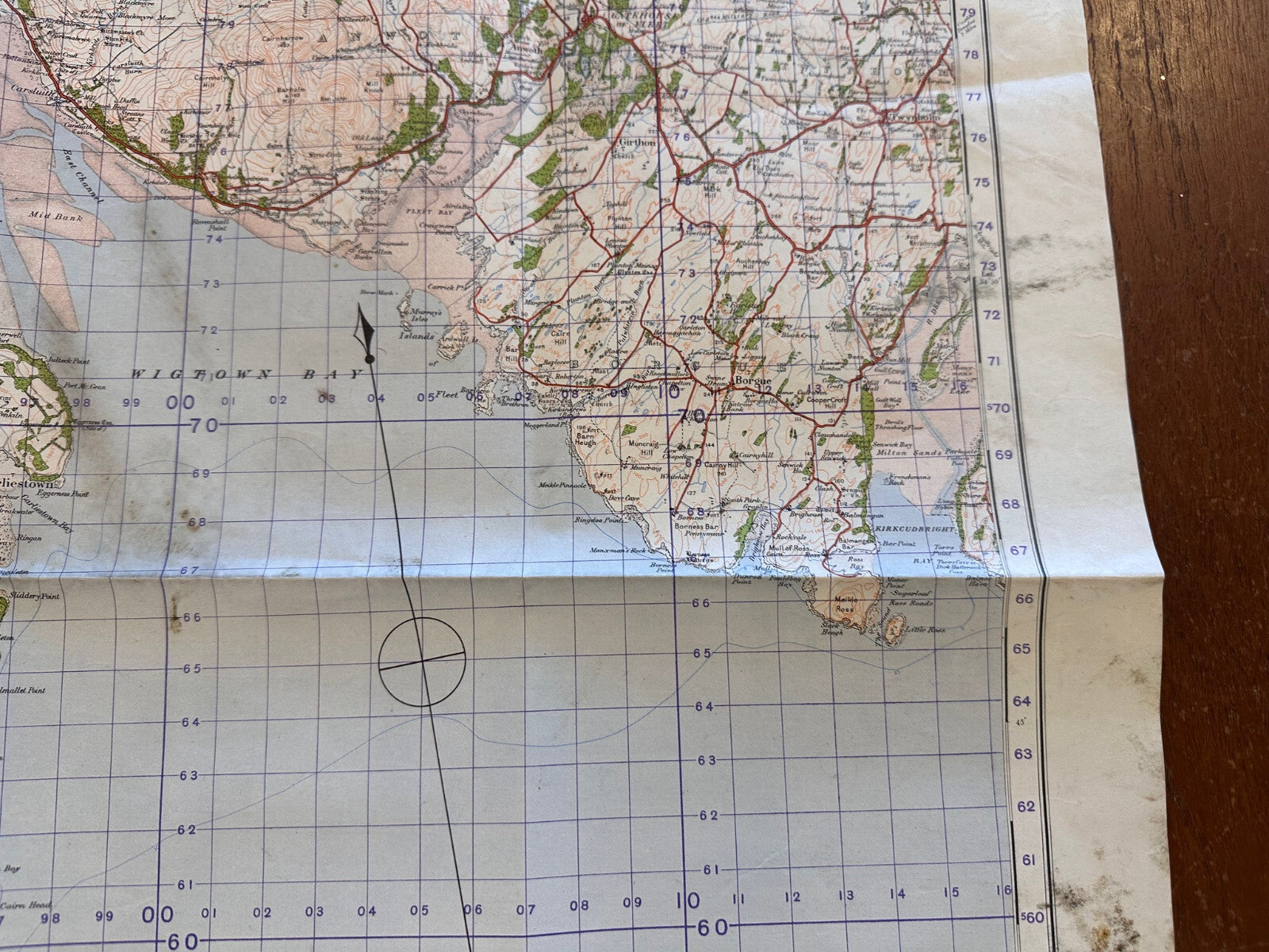 Original WW2 British Army GSGS Map of Scotland - Wigtown - The Militaria Shop