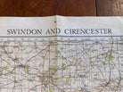 Original WW2 British Army GSGS OS Map England - Swindon & Cirencester - The Militaria Shop