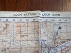 Original WW2 British Army OS Map of Scotland - Lock Katrine & Lock Earn - The Militaria Shop