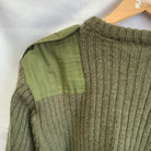 Vintage British Army OD Olive Green Pull Over Commando Jumper Wool - Size 100cm - The Militaria Shop