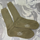 Original British Army WW2 New Old Stock Officers Wool Khaki Socks - Varied Sizes - The Militaria Shop