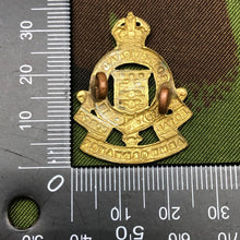 Load image into Gallery viewer, Original British Army WW2 Collar Badge - Royal Army Ordnance Corps RAOC - The Militaria Shop
