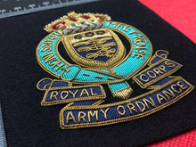 Load image into Gallery viewer, British Army Bullion Embroidered Blazer Badge - Royal Army Ordnance Corps
