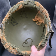 Load image into Gallery viewer, Genuine Dutch Army M53 Euroclone of US M1 Camouflaged Helmet &amp; Liner Set - The Militaria Shop
