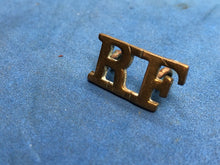 Load image into Gallery viewer, Original WW2 British Army Royal Fusiliers Brass Shoulder Title
