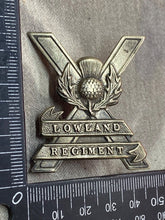 Load image into Gallery viewer, Original WW1 / WW2 British Army Lowland Regiment Cap Badge
