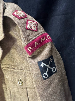 Original British Army Serge Battledress Jacket - R.A.M.C 2nd Infantry Lt Col - The Militaria Shop