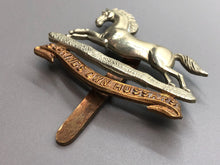 Load image into Gallery viewer, Original WW2 British Army 3rd Kings Own Hussars Regiment Cap Badge
