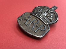 Load image into Gallery viewer, Original WW2 British Home Front ARP Lapel Badge - Hall Marked Silver
