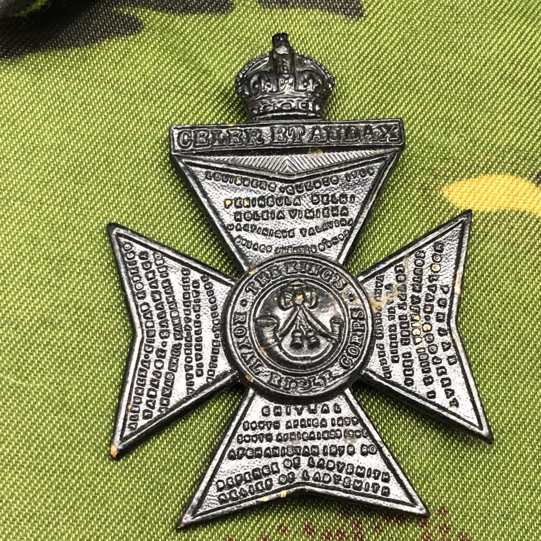 Original WW2 British Army Cap Badge - King's Royal Rifle Corps - The Militaria Shop