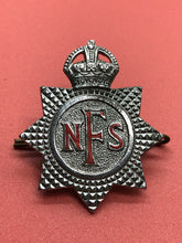 Load image into Gallery viewer, British Home Front National Fire Service NFS Kings Crown Cap Badge
