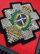 Load image into Gallery viewer, British Army Bullion Embroidered Blazer Badge - The Black Watch Reg -Kings Crown
