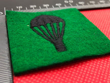 Lade das Bild in den Galerie-Viewer, Course Trained Parachute Badge Paratrooper Bulb British Army - Black on Green
