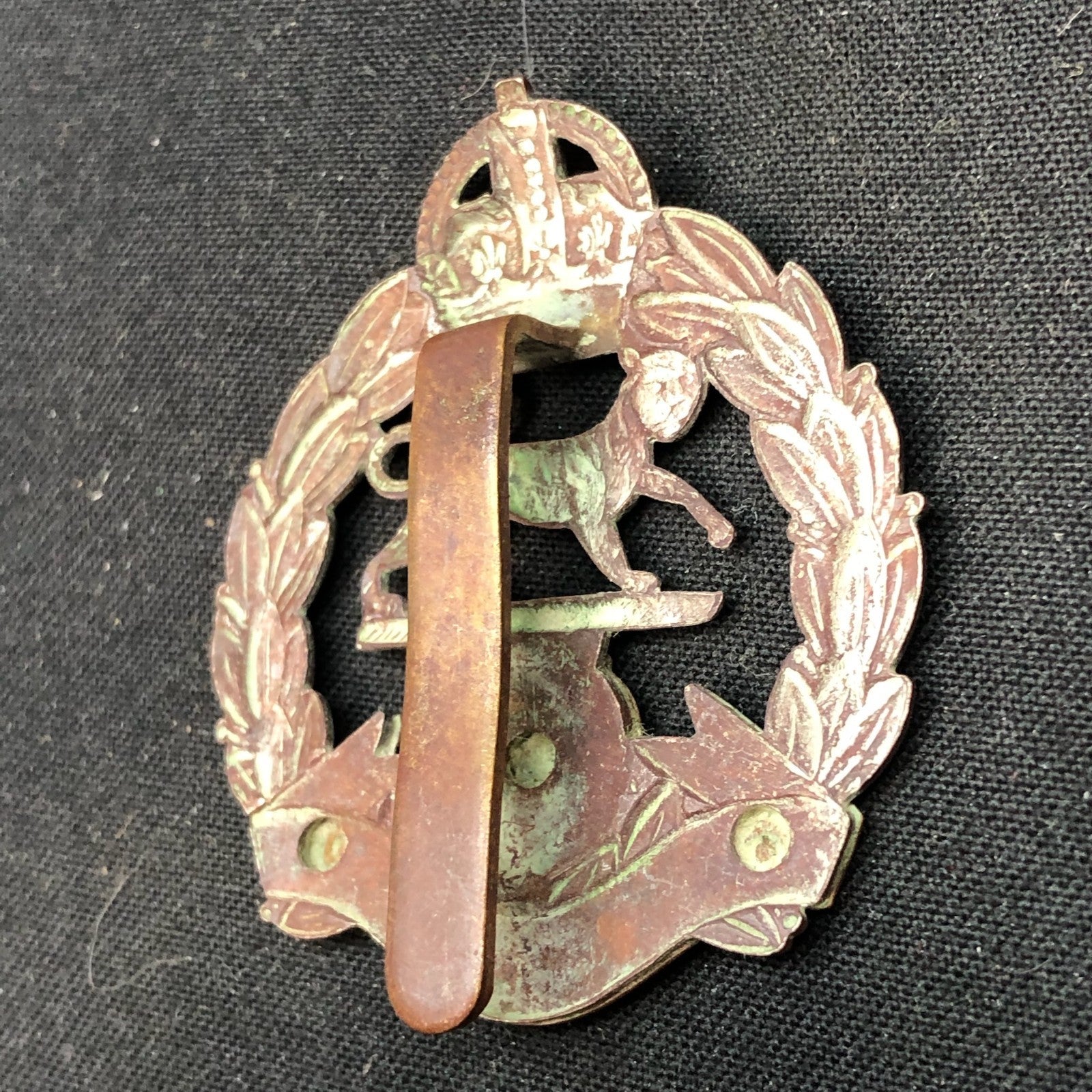 Original WW2 British Army Cap Badge - Royal Hampshire Regiment - The Militaria Shop