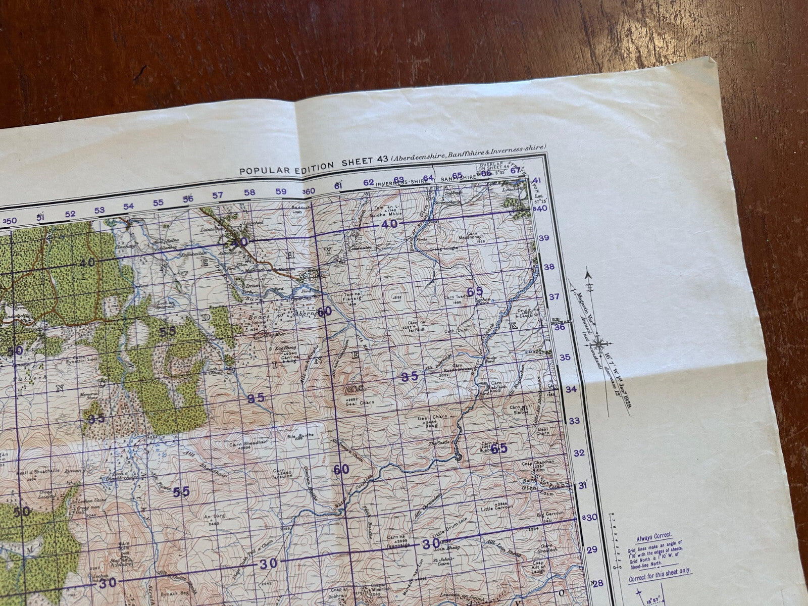 Original WW2 British Army GSGS Map of Scotland - Kingussie - The Militaria Shop