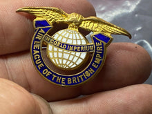 Load image into Gallery viewer, Original British Enamel and Gilt Air League of the British Empire Lapel Badge
