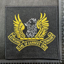 Load image into Gallery viewer, British Army Embroidered Blazer Badge - Ayrshire Earl of Carrick&#39;s Own Yeomanry
