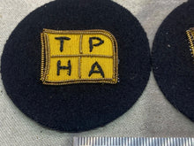 Load image into Gallery viewer, Pair of Tyne Ports Health Authority Vintage Sewn Badges
