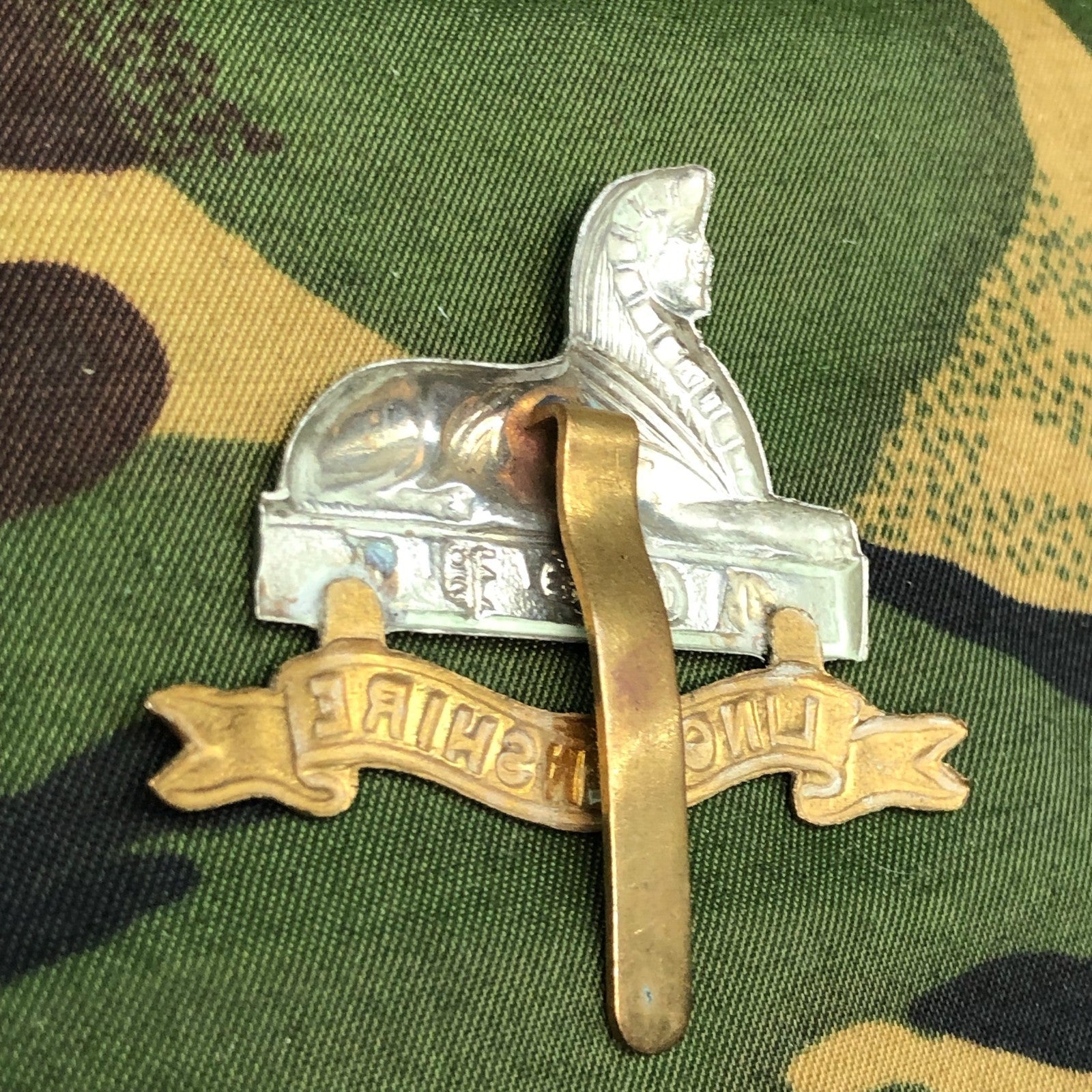 Original WW2 British Cap Badge - Royal Lincolnshire Regiment - The Militaria Shop