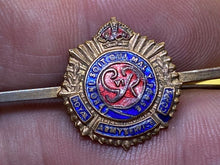 Load image into Gallery viewer, Original WW2 Enamel &amp; Gilt Metal Royal Army Service Corps Sweetheart Brooch
