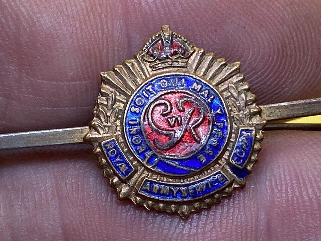 Original WW2 Enamel & Gilt Metal Royal Army Service Corps Sweetheart Brooch