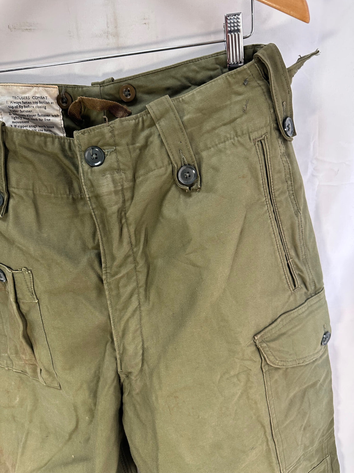 Genuine British Army 1960 Pattern Combat Trousers OD Green - Size 2 - 33" Waist - The Militaria Shop