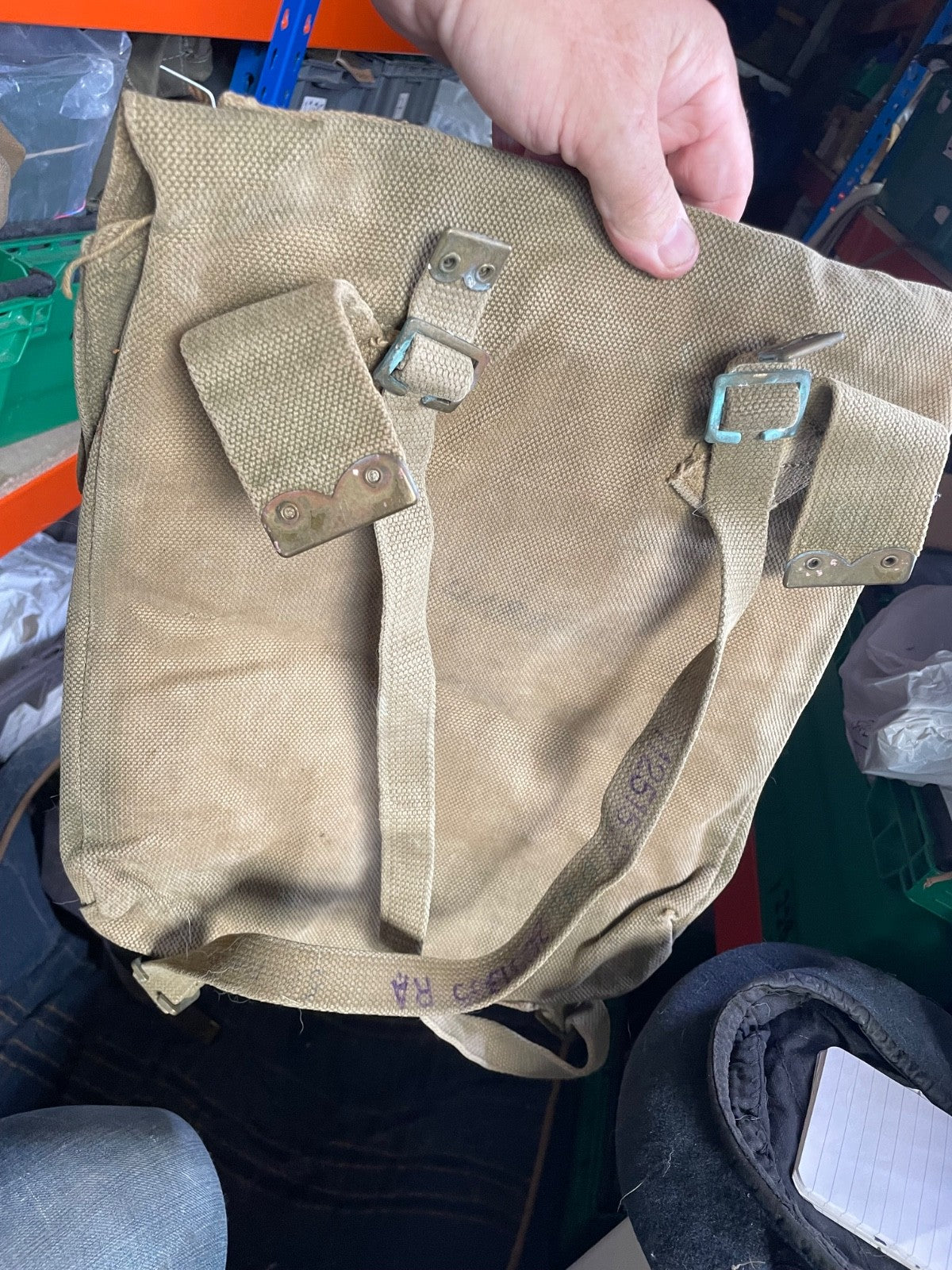 Original WW2 British Army Officer's 37 Pattern Large Pack with Carrying Handle - The Militaria Shop