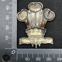 Load image into Gallery viewer, Original WW2 British Army Cap Badge - Royal Regiment of Wales - The Militaria Shop

