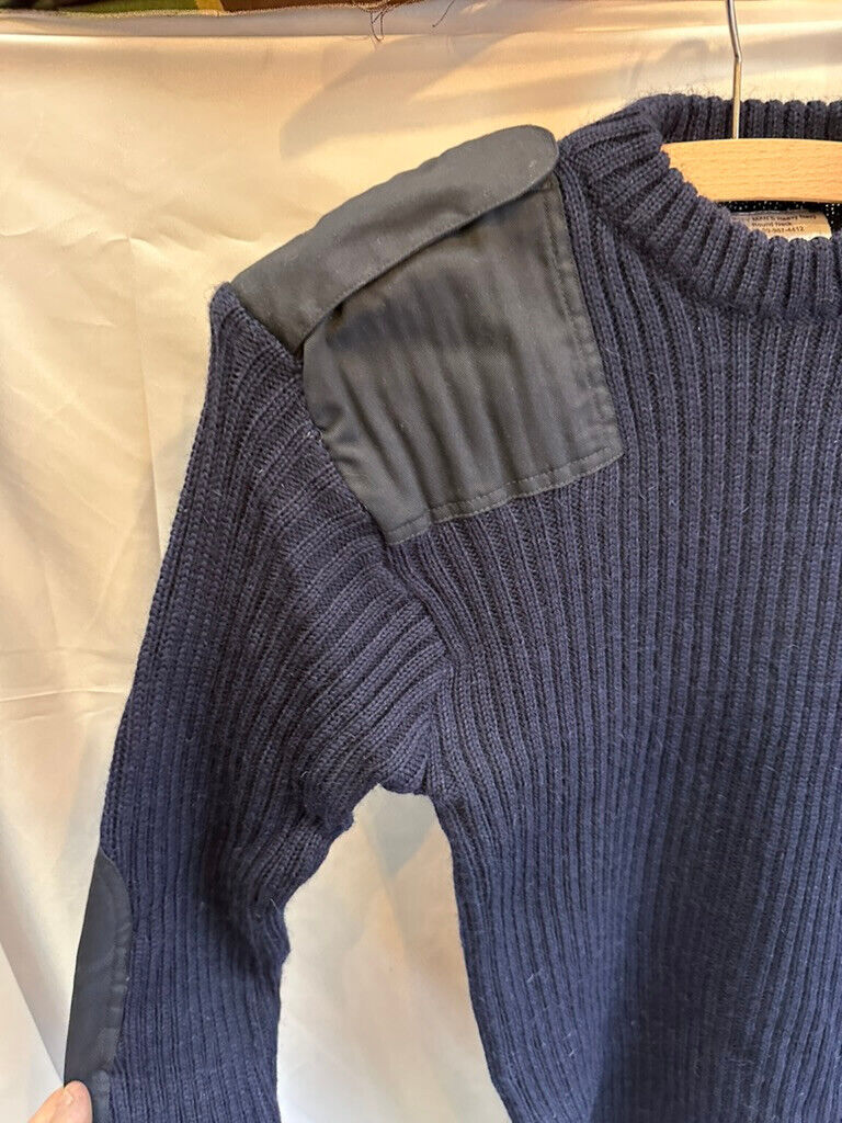 Genuine British Royal Navy Commando Heavy Pull Over Jumper - Size 94cm Chest - The Militaria Shop