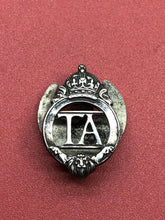 Load image into Gallery viewer, Original WW2 British Army Territorial Army Service Numbered Lapel Button Badge
