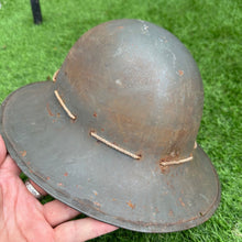 Load image into Gallery viewer, Original WW2 British Home Front Civillian Zuckerman Helmet &amp; Liner - 1941 Dated
