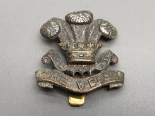 Load image into Gallery viewer, Original WW1 / WW2 British Army The Welsh Regiment Cap Badge
