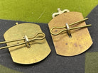 Original British Army Pair of Army Catering Corps Collar Badges with Backing - The Militaria Shop