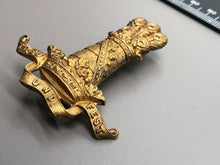 Load image into Gallery viewer, Original WW1 WW2 British Army 11th Hussars Cavalry Cap Badge
