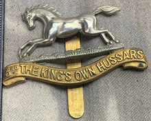 Load image into Gallery viewer, Original WW2 British Army Cap Badge - 3rd The King&#39;s Own Hussars
