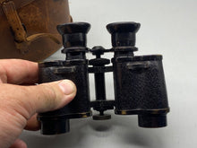 Charger l&#39;image dans la galerie, Original WW1 / WW2 British Army Binoculars in Case. London Maker &amp; WD Marked
