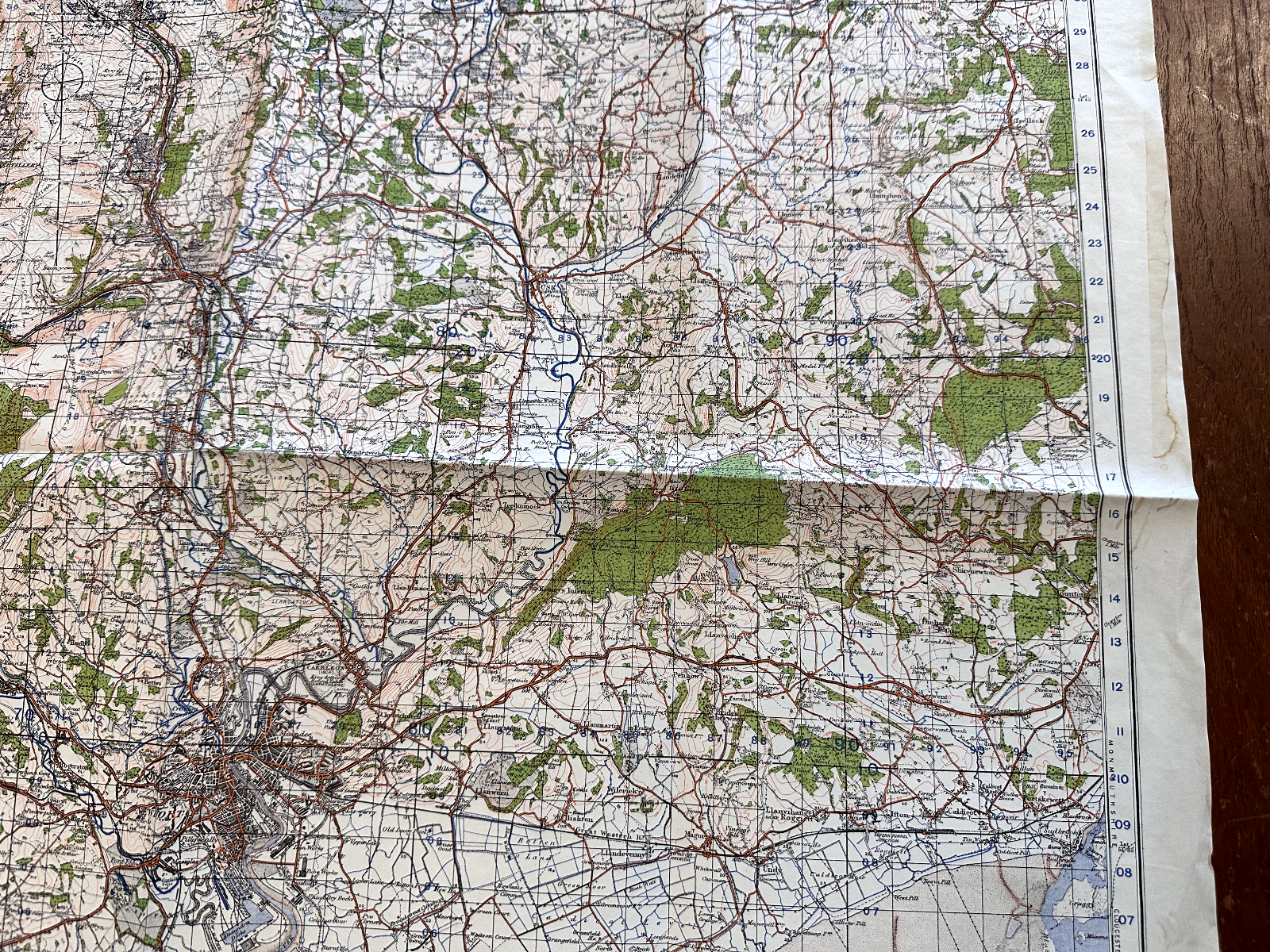 Original WW2 British Army OS Map of Great Britain - Newport - The Militaria Shop