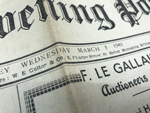 Charger l&#39;image dans la galerie, Original WW2 British Newspaper Channel Islands Occupation Jersey - March 1941
