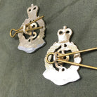 Genuine British Army RAMC Royal Army Medical Corps Collar Badges Pair - The Militaria Shop