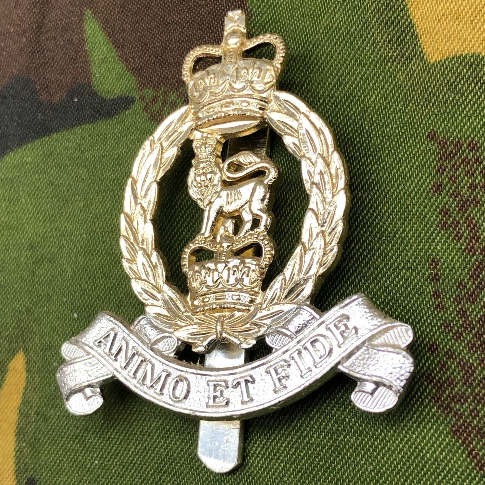 Original British Staybrite Army Cap Badge - Adjutant General's Corps - The Militaria Shop