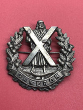 Load image into Gallery viewer, Original WW1 British Cameron Highlanders Sweetheart Brooched Cap Badge
