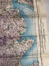 Load image into Gallery viewer, Original WW2 British Army / RAF Map Showing RAF Bases - South West Scotland
