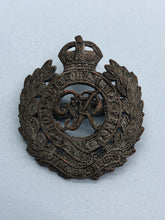 Load image into Gallery viewer, Original WW2 British Army Bakelite Economy Plastic Royal Engineers Cap Badge
