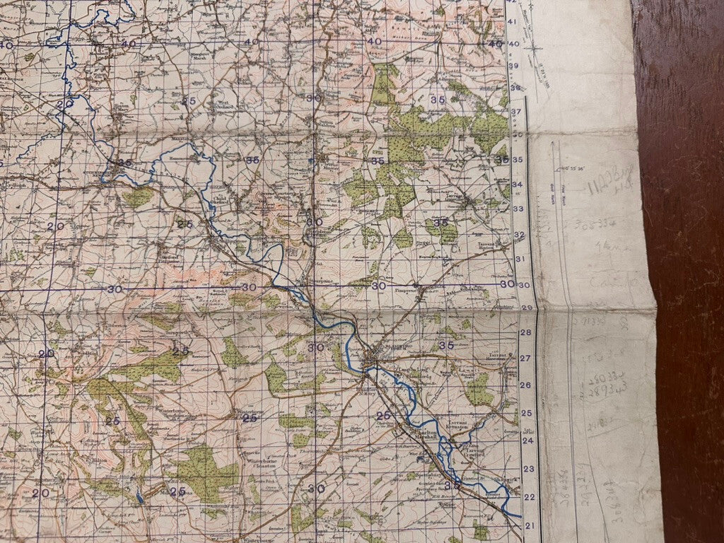 Original WW2 British Army GSGS OS Map of Great Britain - Worcester - The Militaria Shop