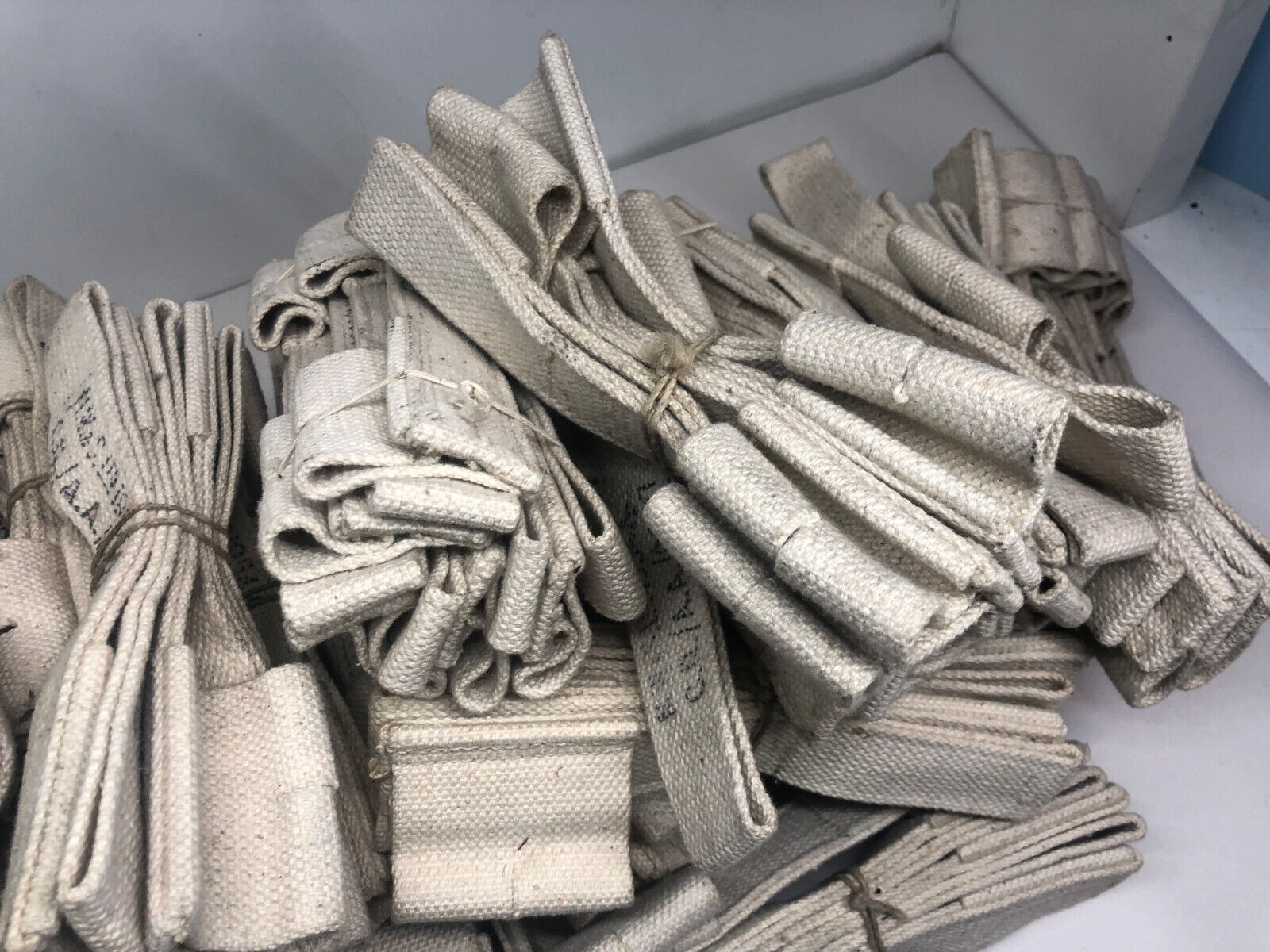 Original WW2 British Army 37 Pattern Webbing Bayo Frog - White for Guards & MP's - The Militaria Shop