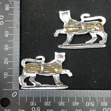 Load image into Gallery viewer, Original British Collar Badge Pair - Gordon Highlanders - The Militaria Shop
