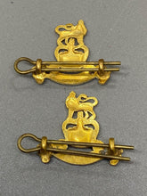 Load image into Gallery viewer, Original British Army Pair of Matching Royal Army Pay Corps Collar Badges
