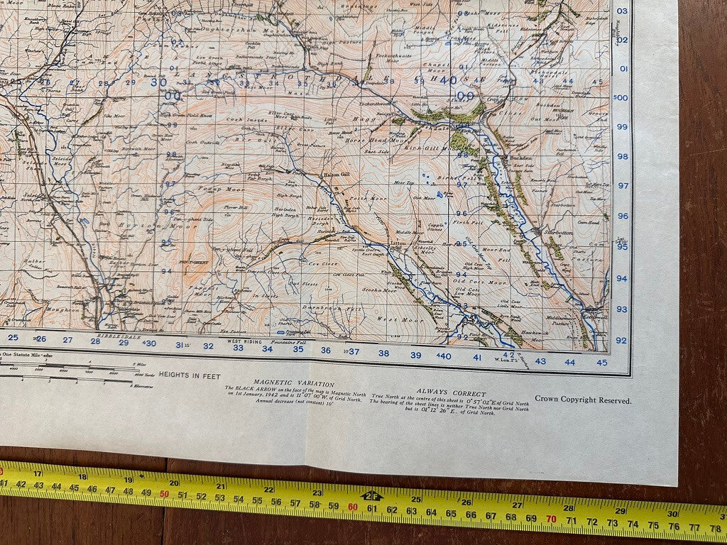 Original WW2 British Army GSGS Map of Scotland - Helmsdale - The Militaria Shop