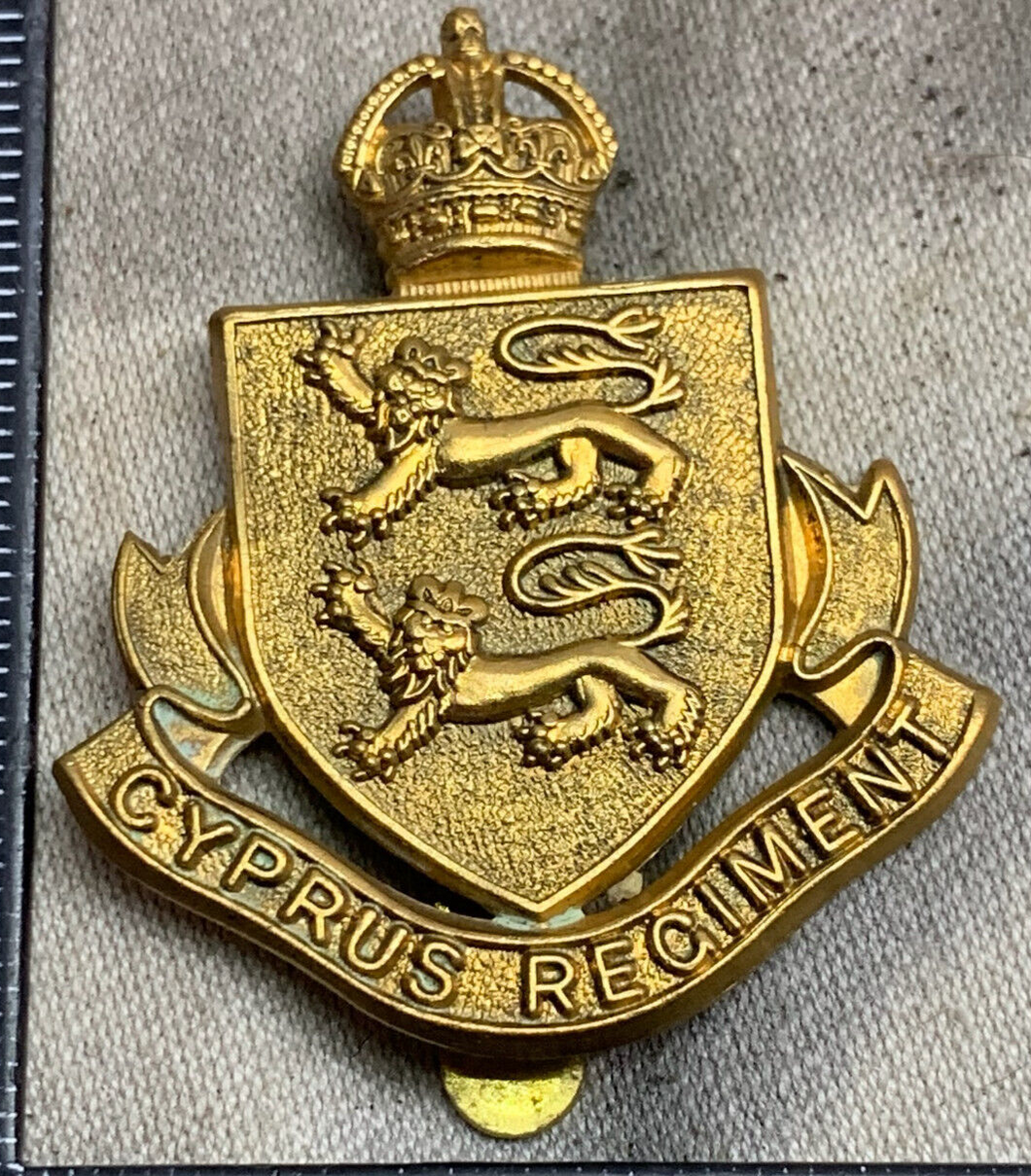 Original WW2 British Army Cyprus Regiment Cap Badge