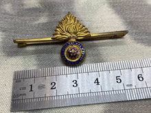 Load image into Gallery viewer, British Army Royal London Fusiliers Regiment Gilt &amp; Enamel Sweetheart Brooch
